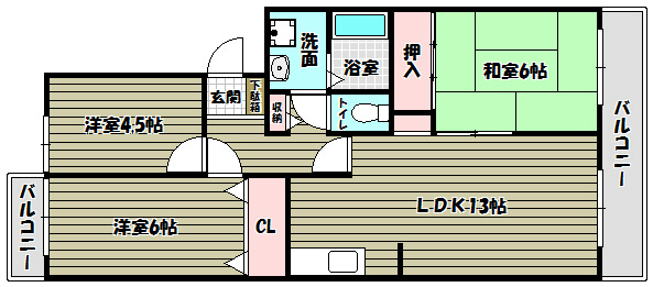 ユージィーコート巽 間取り図