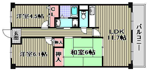 クレセール和泉 間取り図