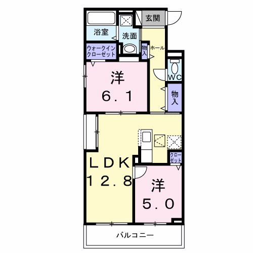 メゾンルミネ若松 間取り図