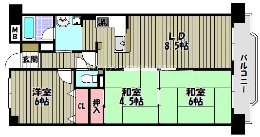 美加の台南海アーバンコンフォート弐番館 間取り図
