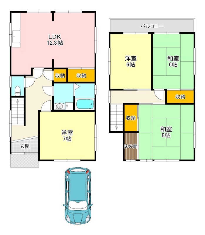 深阪4丁戸建 間取り図