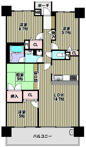 セレッソコート光明池ステーションシティ 間取り図