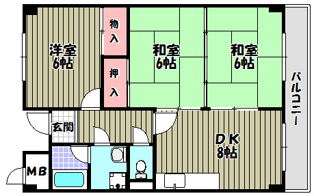 ロイヤルガーデン長野 間取り図