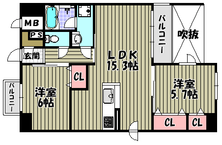 ソフィア上野芝 間取り図