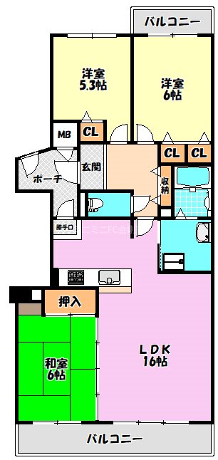 リベラス21　13棟 間取り図