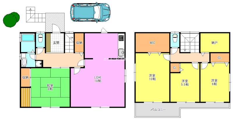 和泉市いぶき野戸建 間取り図