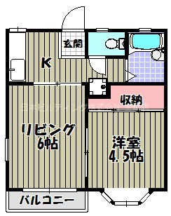 コーポラスしずⅡ 間取り