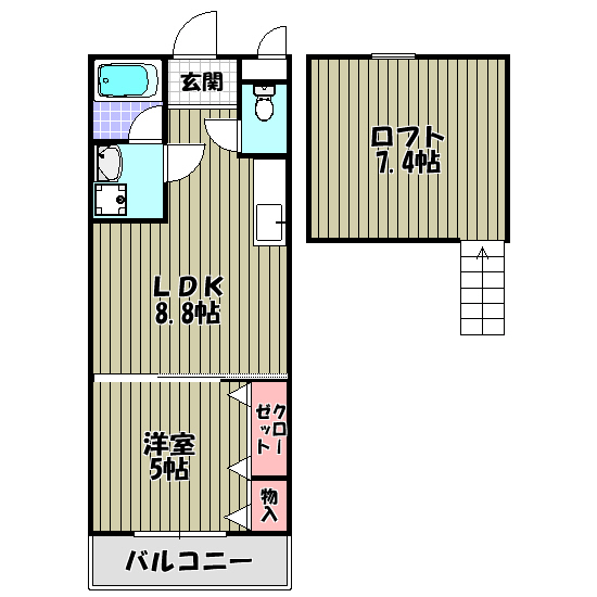 フローラ河内長野 間取り図