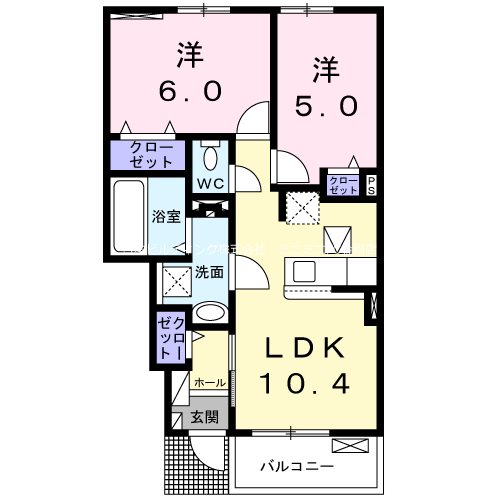 ルワンジュ草尾Ⅱ 間取り図