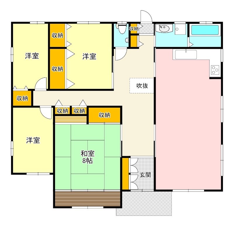 茱萸木平屋戸建 間取り図