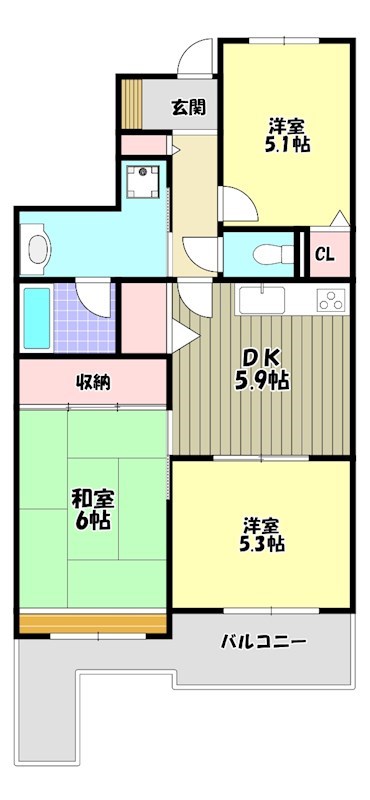 ダイアパレス富田林ステーションスクエア 間取り図