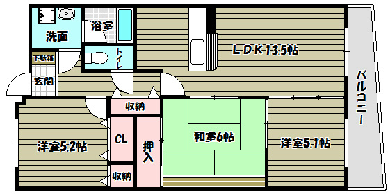 シャルマン和泉 間取り図