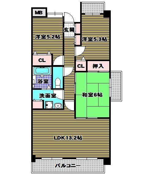 シャルマン和泉 間取り図