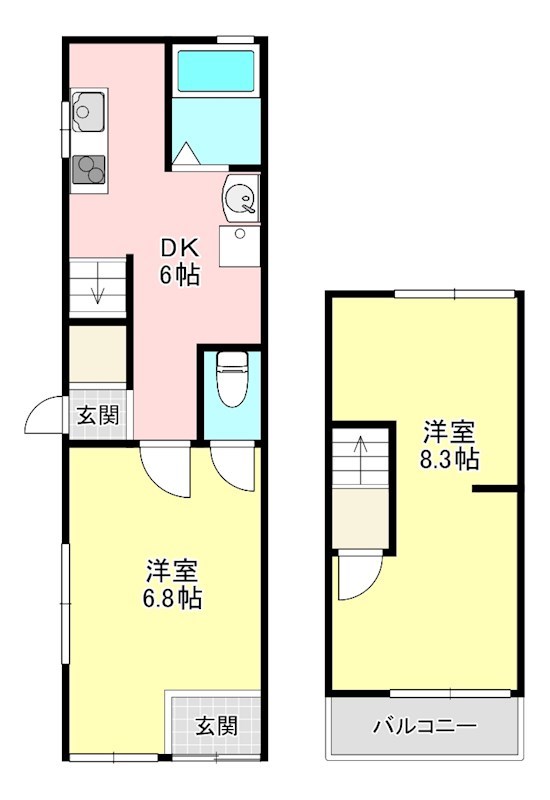 茱萸木貸家 間取り図