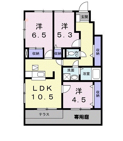 シャン・ド・フルール 間取り図