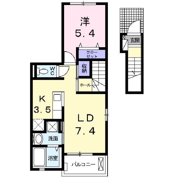 プチフローラ　北野田Ⅲ 間取り図