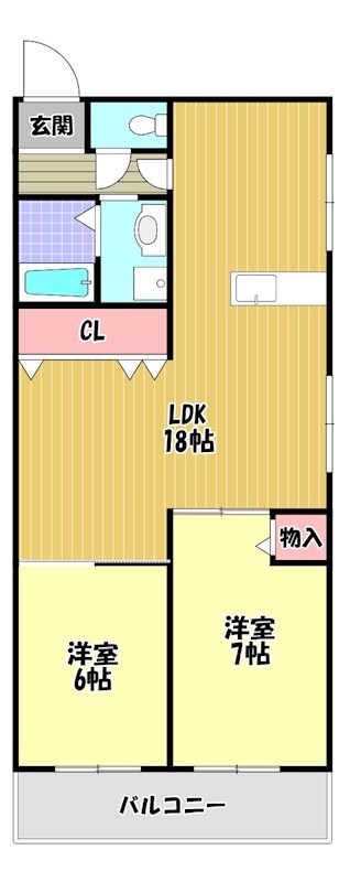 クレインストリート松本 間取り図