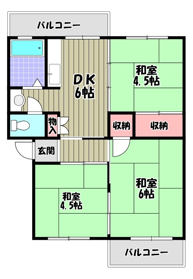 狭山遊園ハイツ5号棟 間取り図