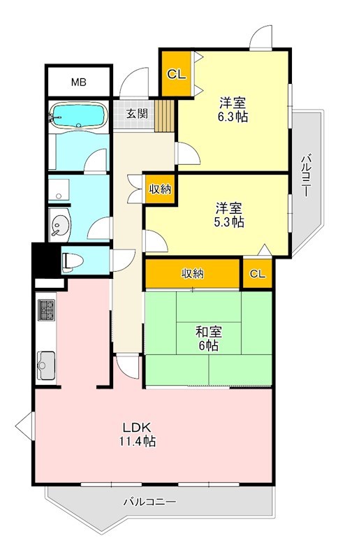 エステム堺・萩原天神 間取り図