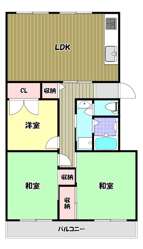 泉北宮山台団地3号棟 間取り図
