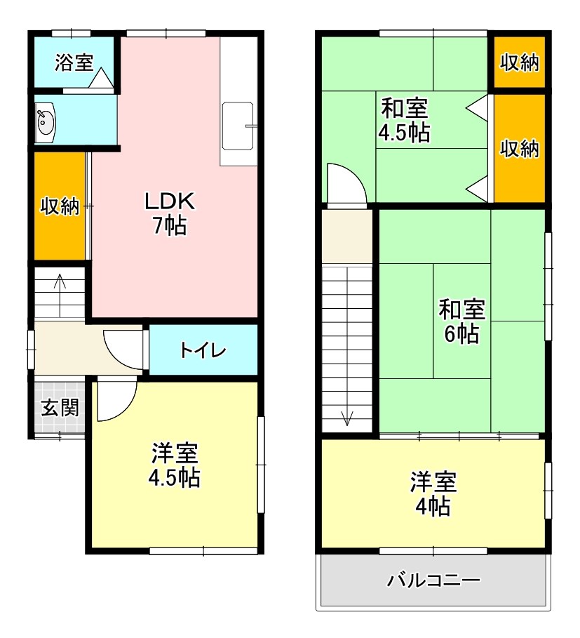錦織東1丁目戸建 間取り図