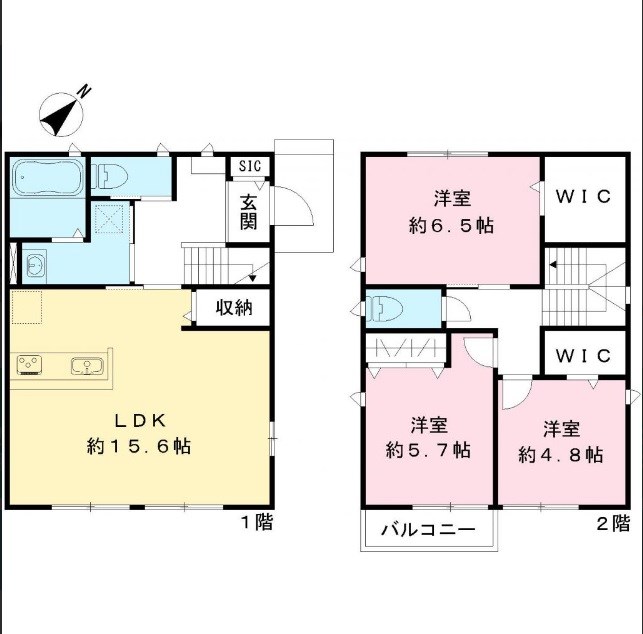 河内長野市木戸2丁目戸建貸家 間取り図