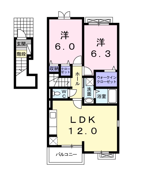 ジュネスオーブ 間取り図