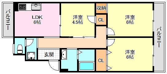 安田マンション 間取り図
