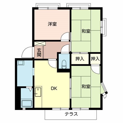 グリーンヒルズ藤沢台Ａ棟 間取り図