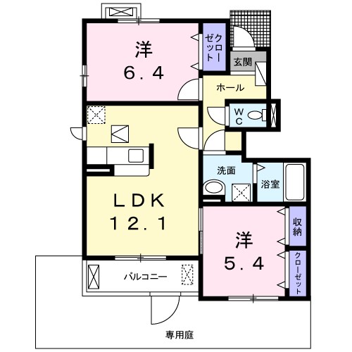 エレガント西山台 間取り図