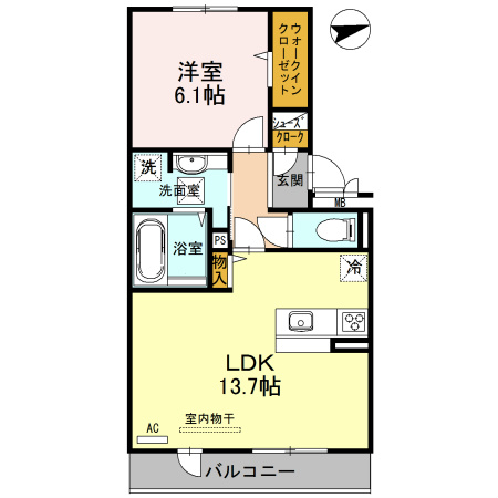 カーサ高善A棟 間取り図