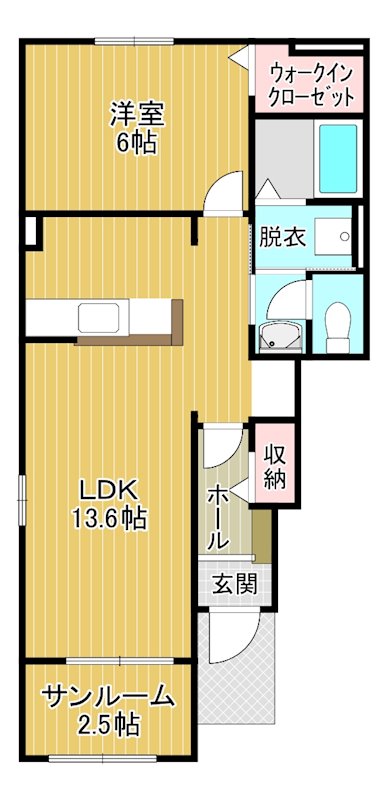 サニー　レジデンス　和泉 間取り図