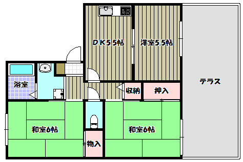 ハイツジュピターＢ棟 間取り図