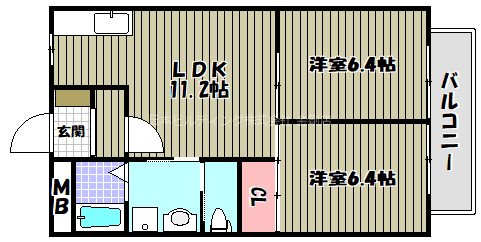 サマックスYUIハイツ 間取り図