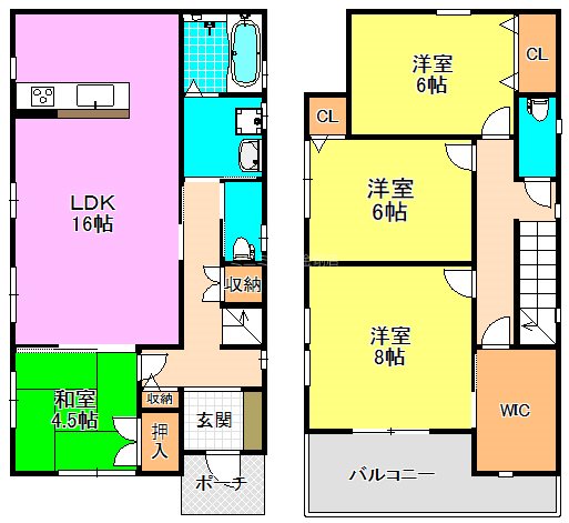 箕形町戸建  間取り図