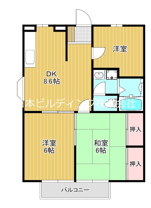 リベラル深阪Ｂ 間取り図