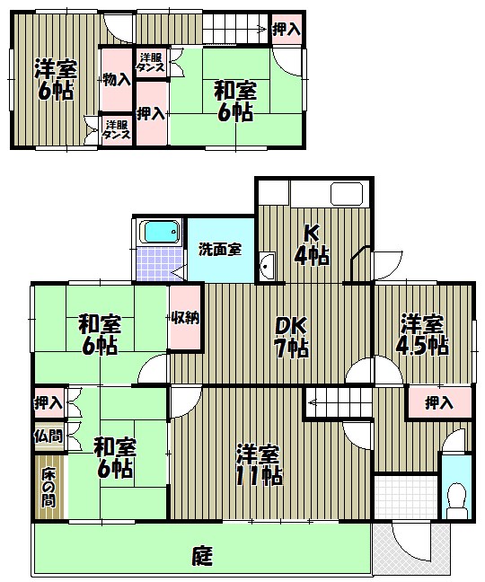 大宝借家001 間取り図