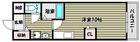 竹城台ハイツＭＫ 間取り図