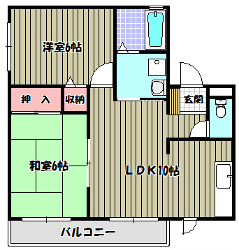 クレールタウンＢ棟  間取り図