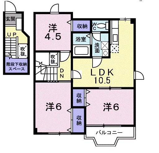 メトロノームA棟 間取り図