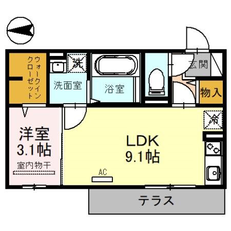 アクシス北野田 間取り図
