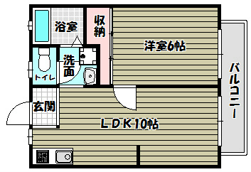 パナハイツ今熊Ⅱ 間取り図