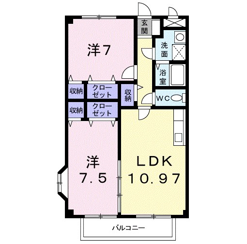 サンヒルズ千代田Ⅰ 間取り図