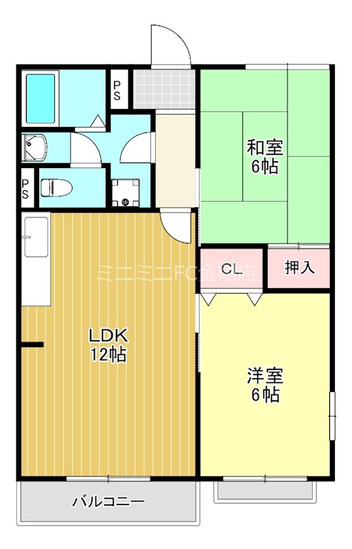 サンハイツ西井Ⅱ 間取り図