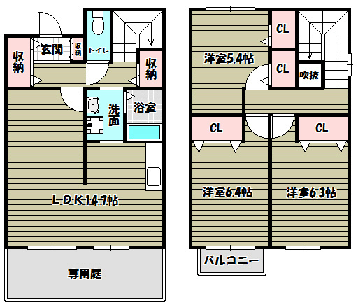 グレイシスコート庭代台 間取り図