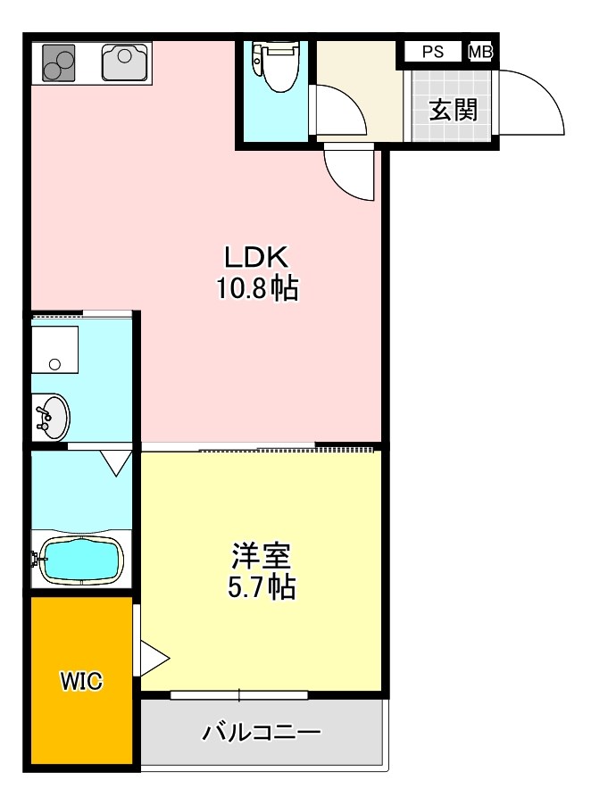 リバティ川西 間取り図