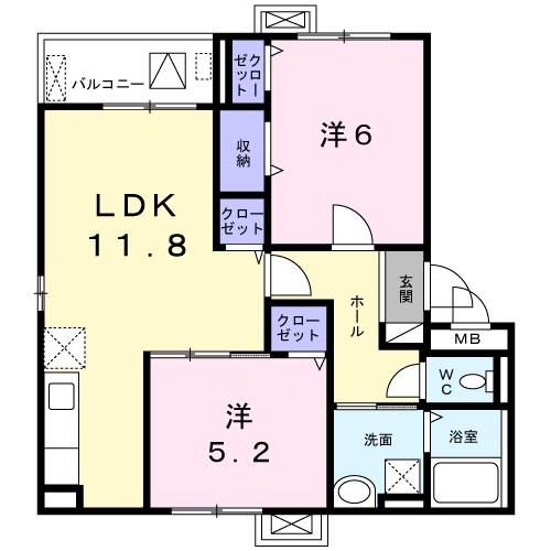 トゥージュールアンサンブルⅡ 間取り図