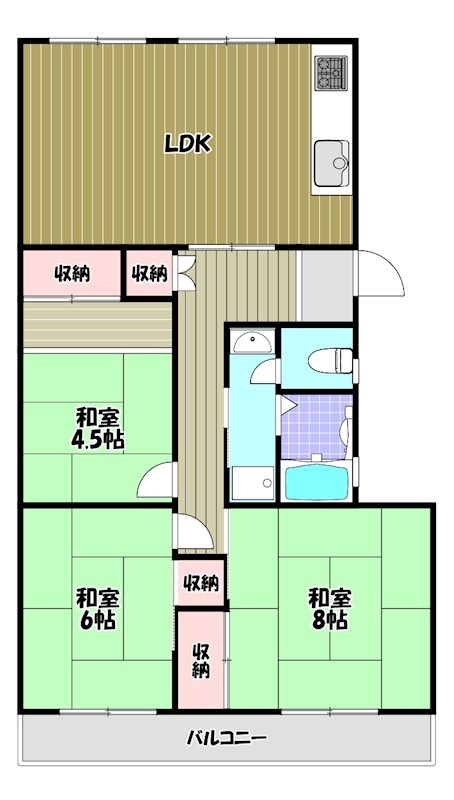 泉北宮山台団地3号棟 間取り