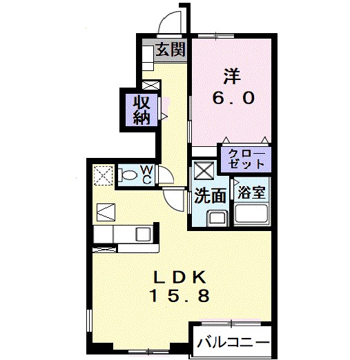 ミゾノカワＡ 間取り図