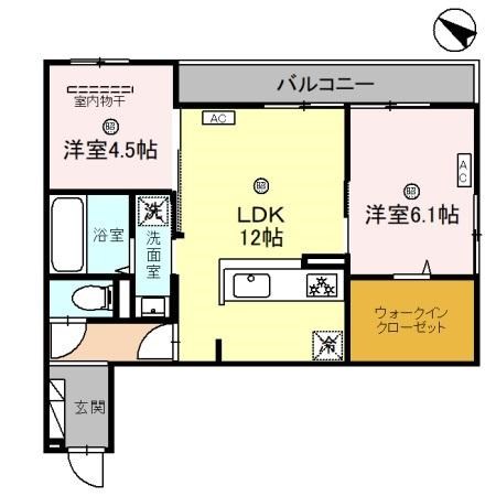 グランヴェールⅥ 間取り図